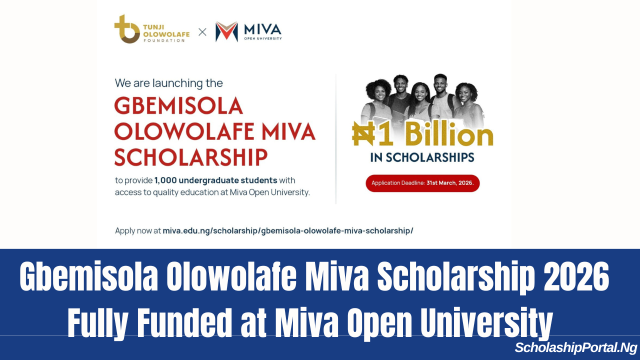 Gbemisola Olowolafe Miva Scholarship