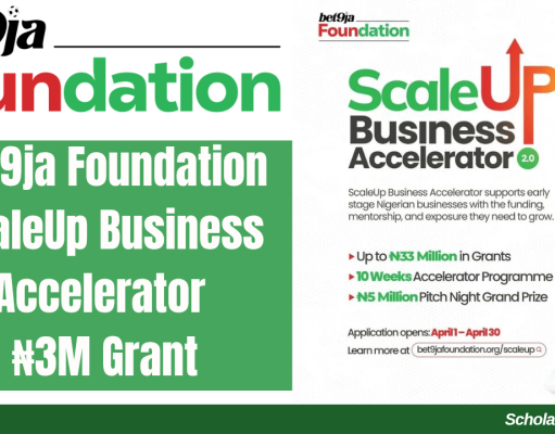 Bet9ja Foundation ScaleUp Business Accelerator 2026 | ₦3M Grant Bet9ja Foundation ScaleUp Business Accelerato