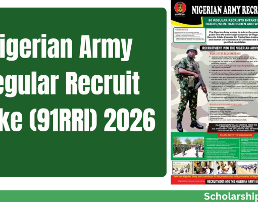 Nigerian Army Regular Recruit Intake (91RRI) 2026 | How to Apply Nigerian Army Regular Recruit Intake