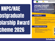 NNPC NAE Postgraduate Scholarship Award Scheme 2026 | Study Abroad NNPC NAE Postgraduate Scholarship