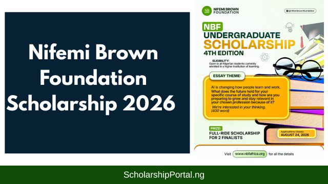 Nifemi Brown Foundation Scholarship (1) Nifemi Brown Foundation Scholarship