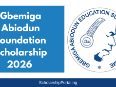 Gbemiga Abiodun Foundation Scholarship 2026 | How to Apply Gbemiga Abiodun Foundation Scholarship