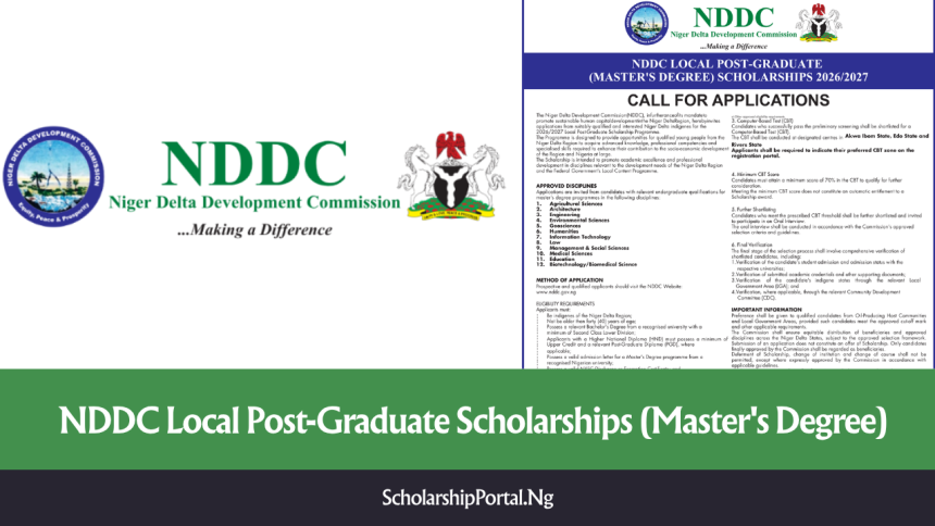 NDDC Post-Graduate Scholarship
